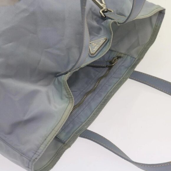 PRADA Tote Bag Nylon Light Blue Auth ac2744 - Picture 7 of 15